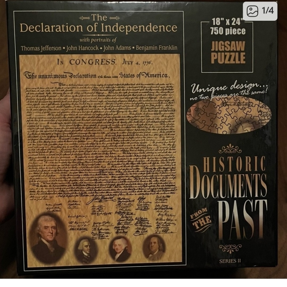 Historic Documents from the Past Jigsaw Puzzle - Black